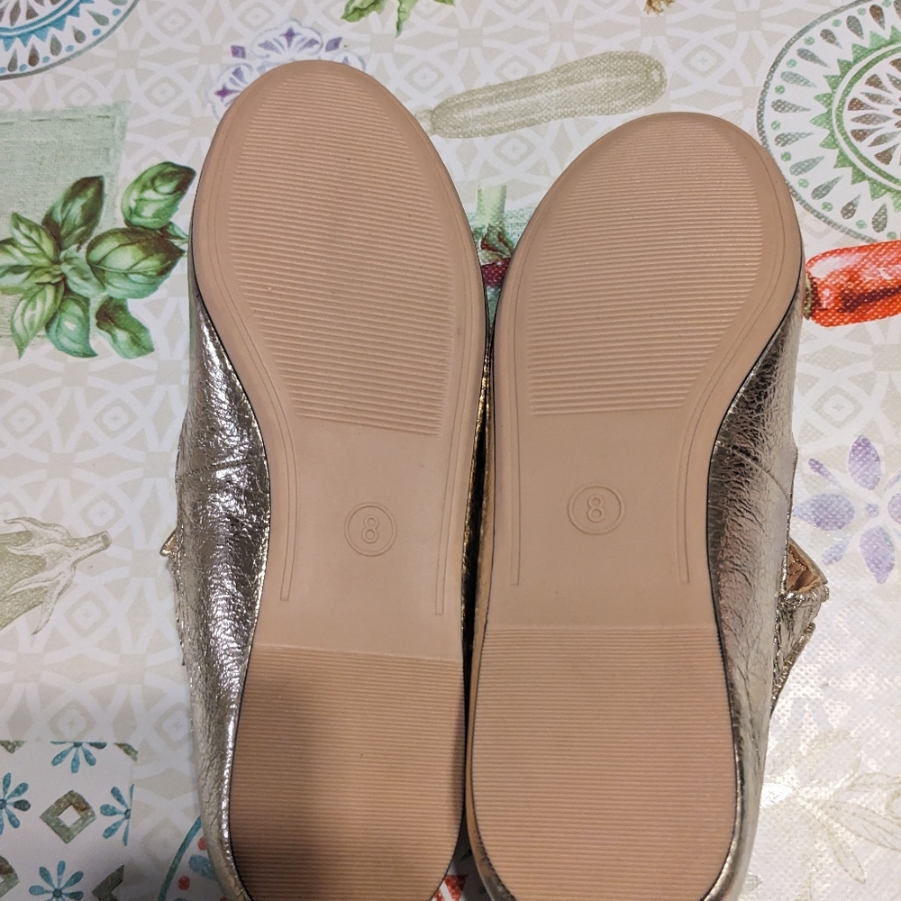 a new day Metallic Cross-Strap Flats - Picture 6 of 6
